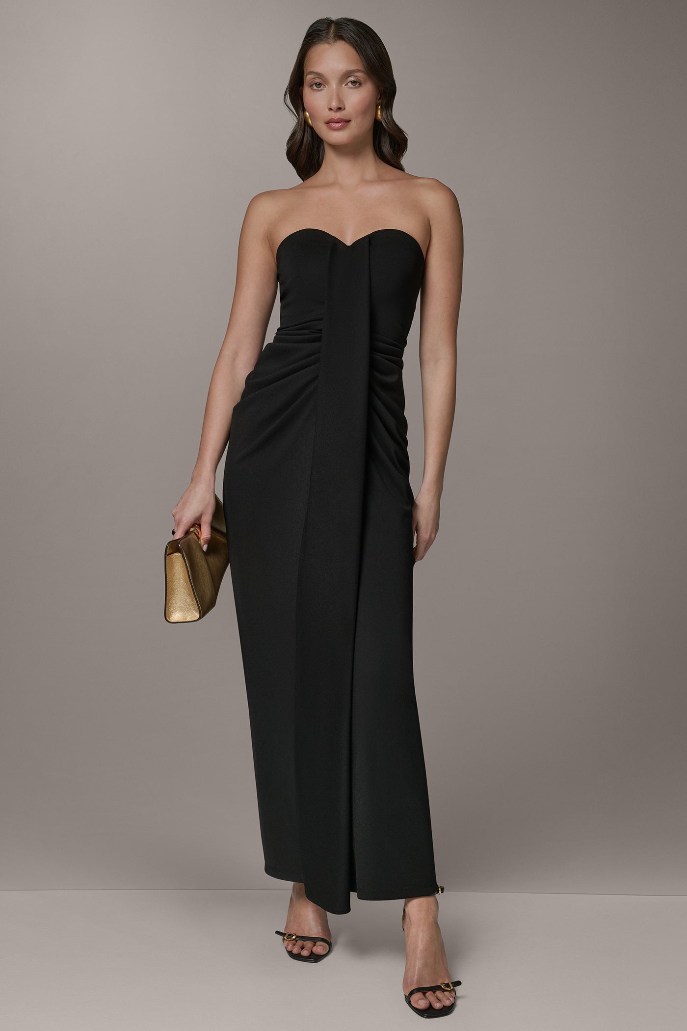 Black STRAPLESS SWEETHEART GOWN Donna Karan