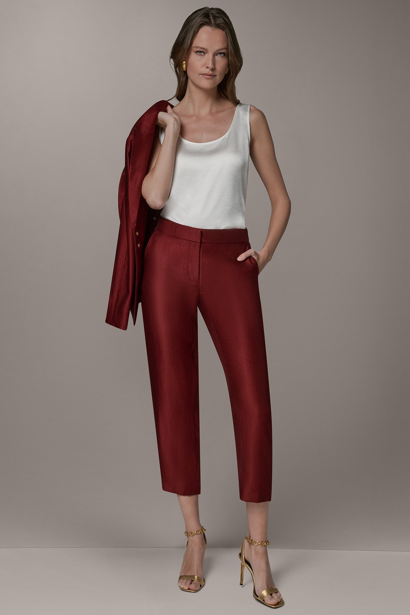 Sunbaked SLIM-LEG ANKLE PANT Donna Karan