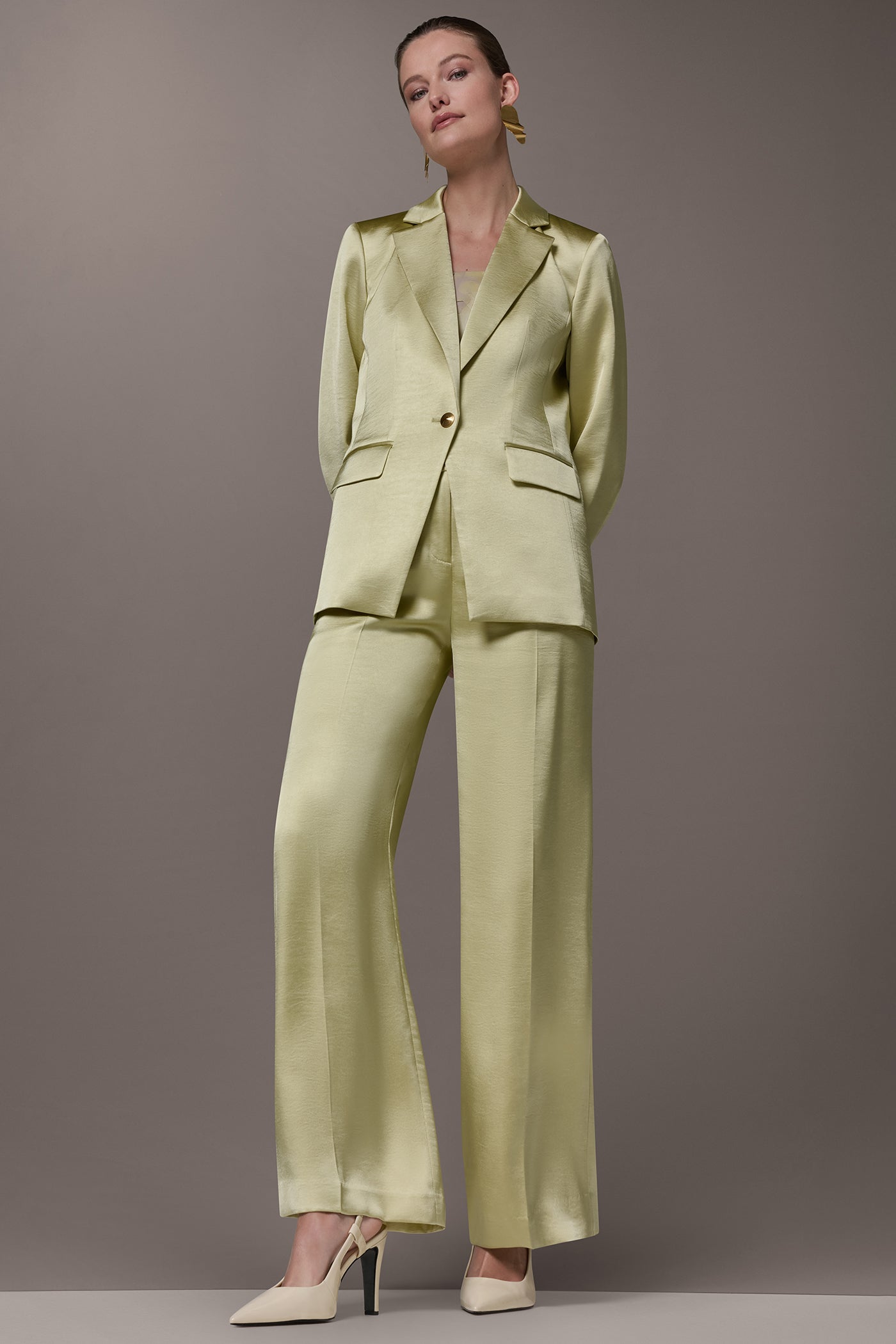 Citrus ONE BUTTON SUIT BLAZER Donna Karan