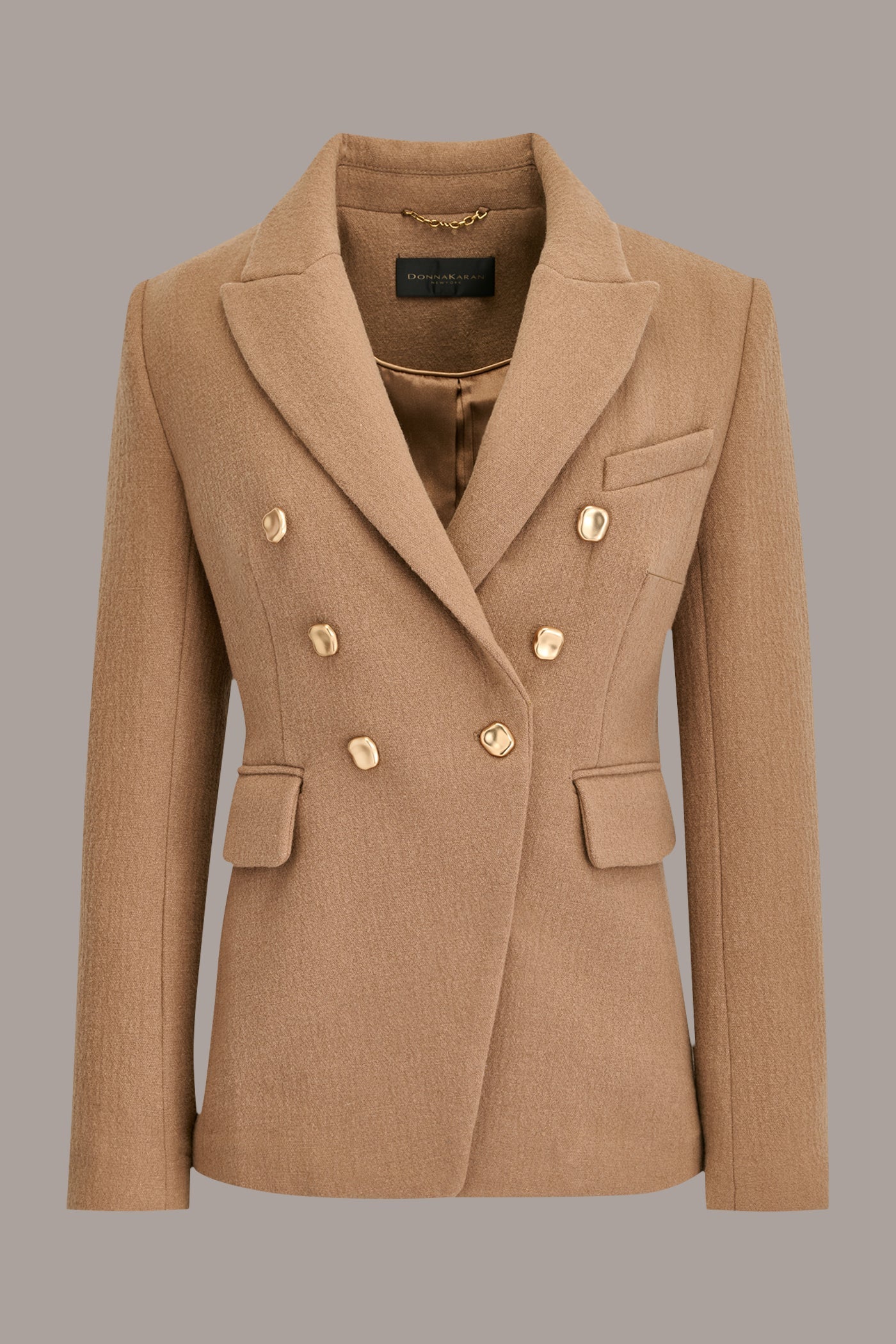 CAMEL WOOL BLAZER JACKET Donna Karan