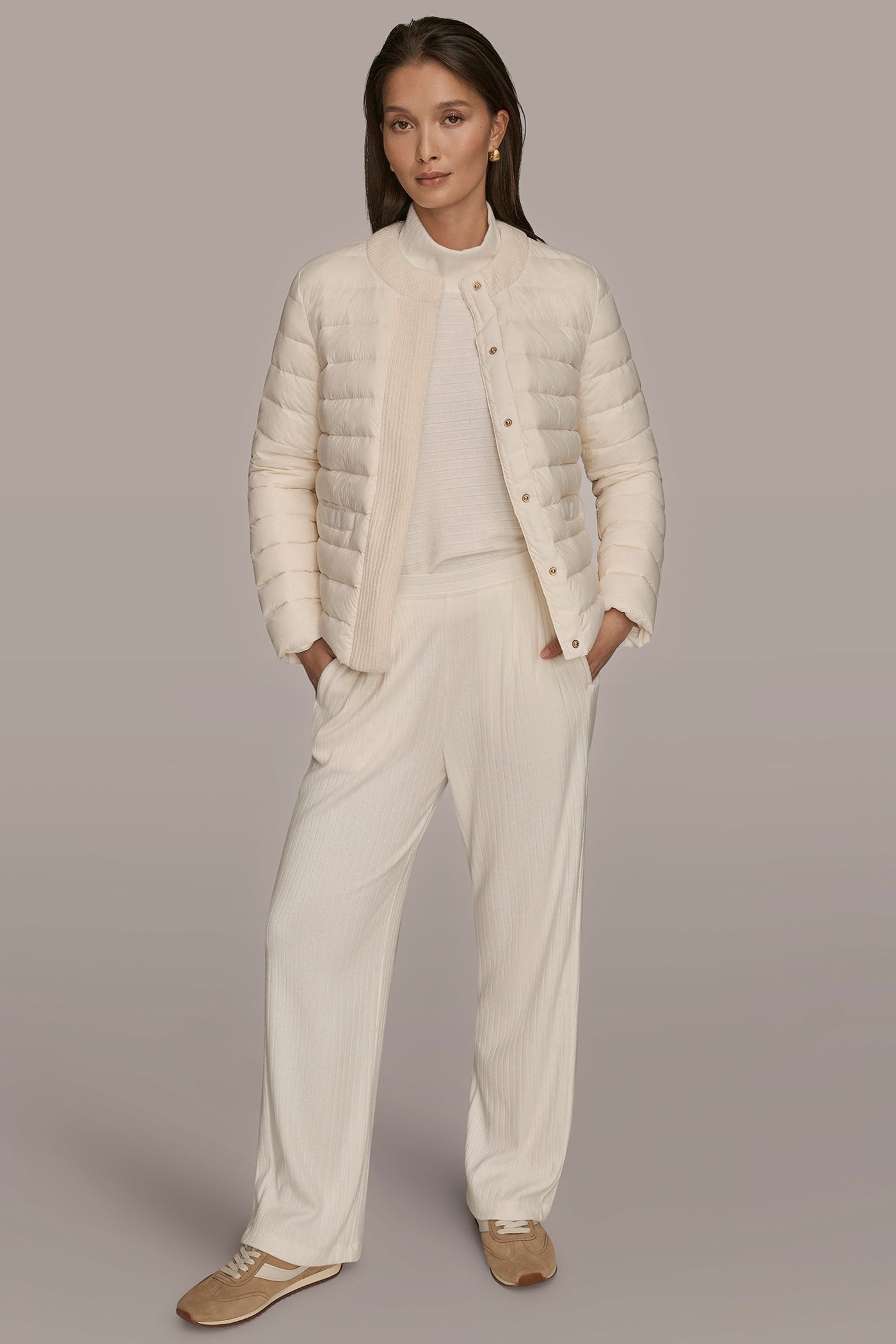 CREAM DOWN PUFFER JACKET Donna Karan