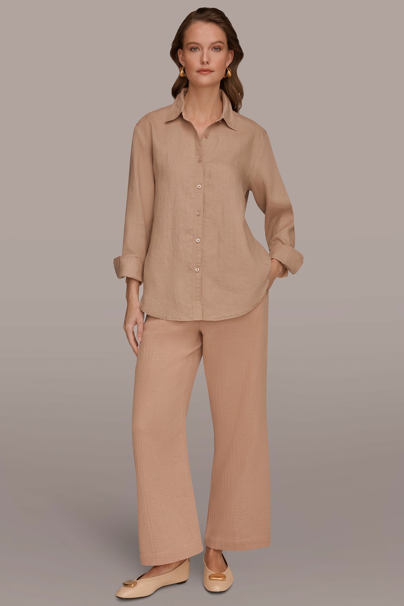 Umbria LONG SLEEVE SHIRT Donna Karan