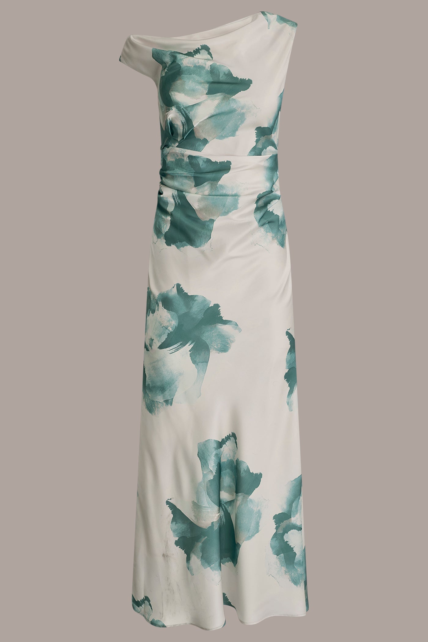 Waterlily Multi CHARMEUSE FLORAL GOWN Donna Karan