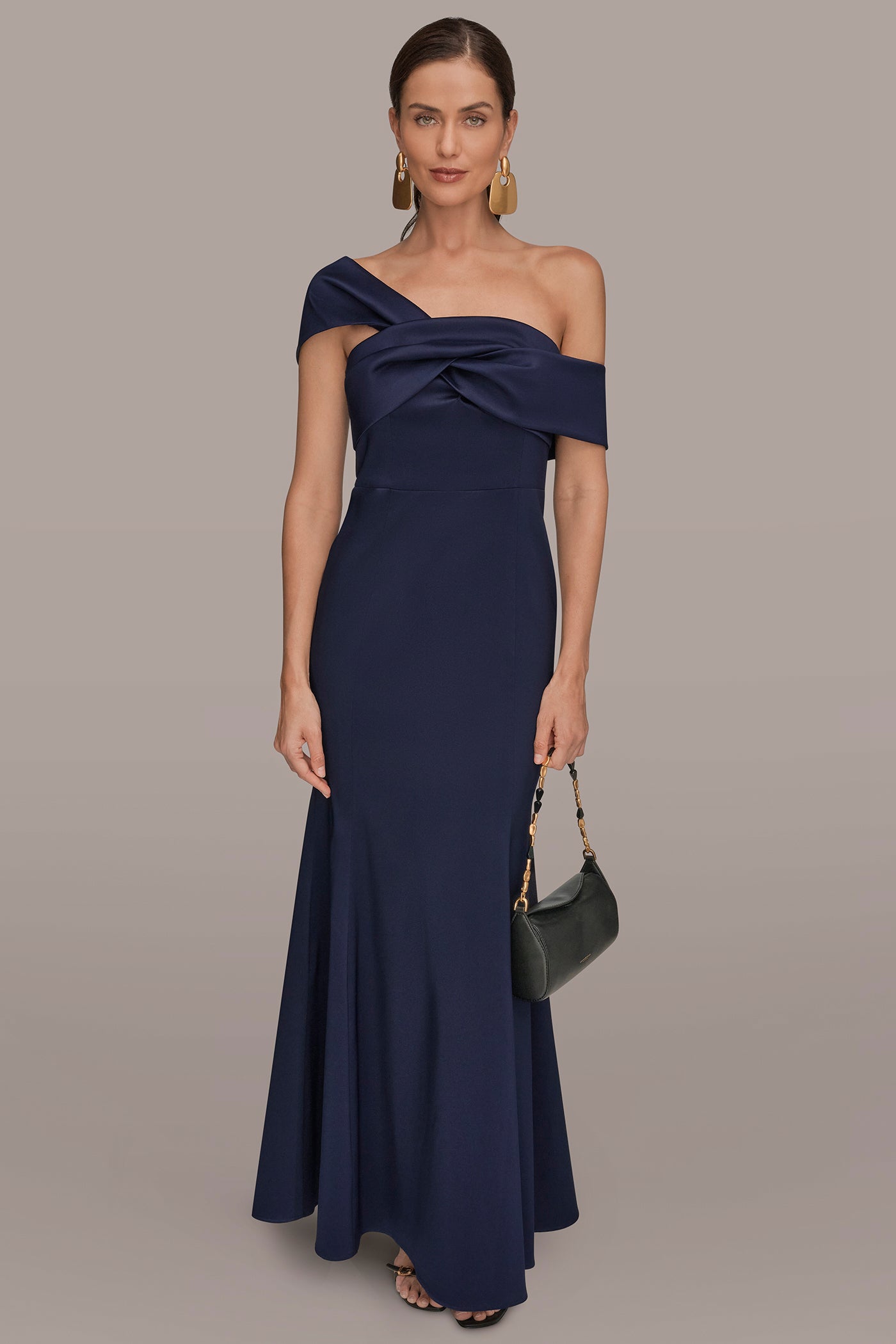 Ink MIKADO OFF-THE-SHOULDER GOWN Donna Karan