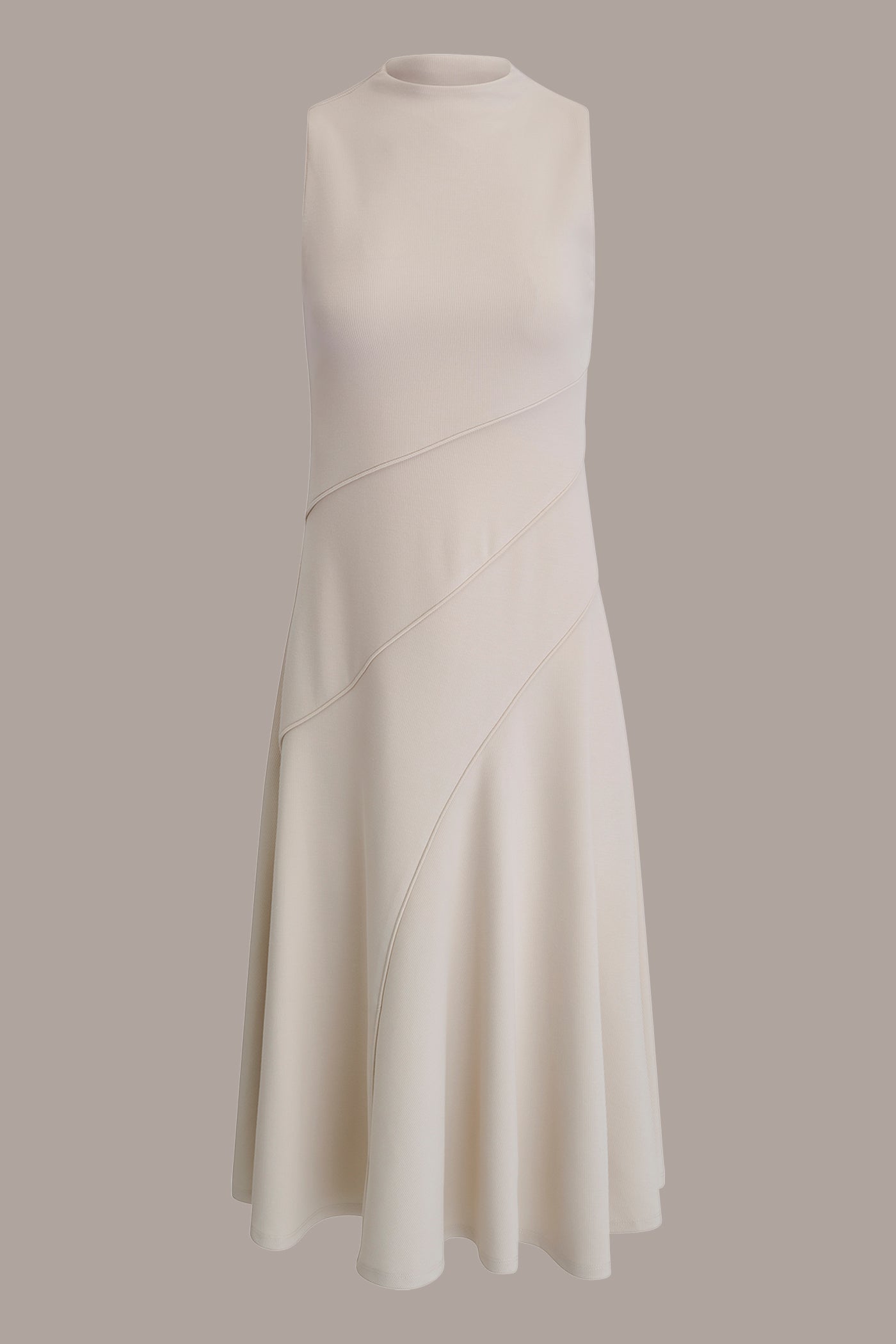 Vellum DIAGONAL RIB MIDI A-LINE DRESS Donna Karan
