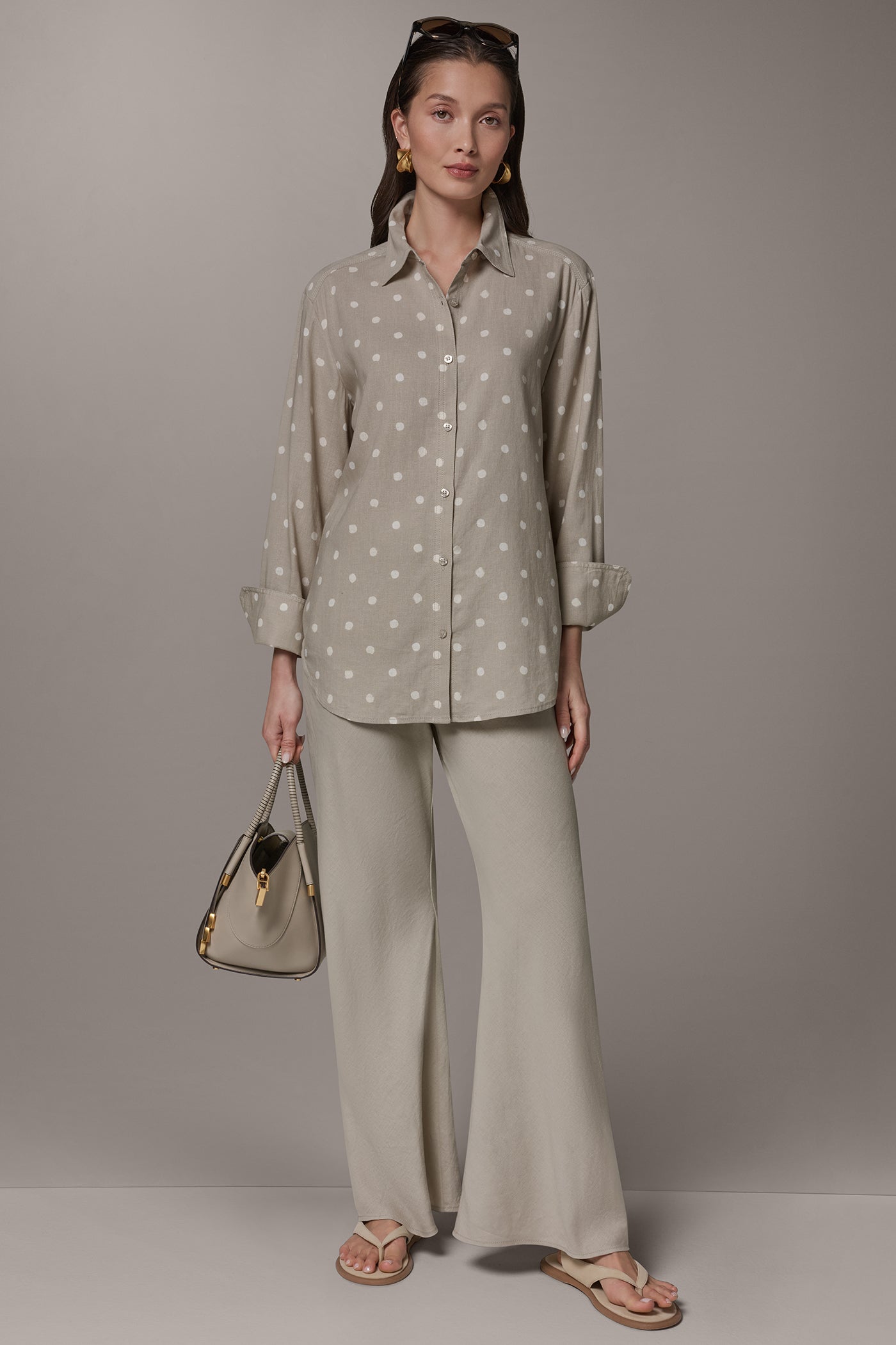 Sandstone LONG SLEEVE SHIRT Donna Karan