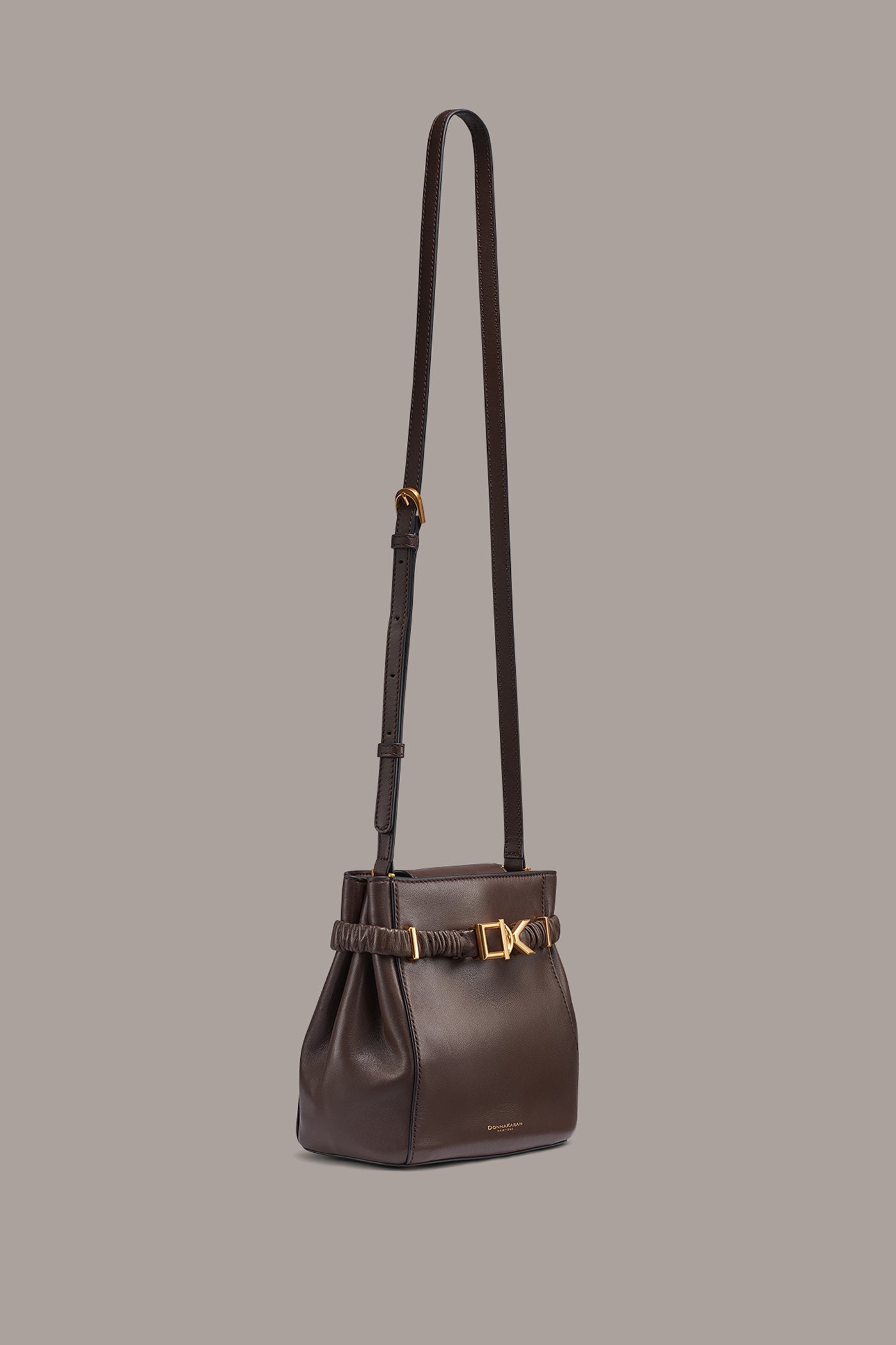 Umber GINGHAM LOGO CROSSBODY Donna Karan