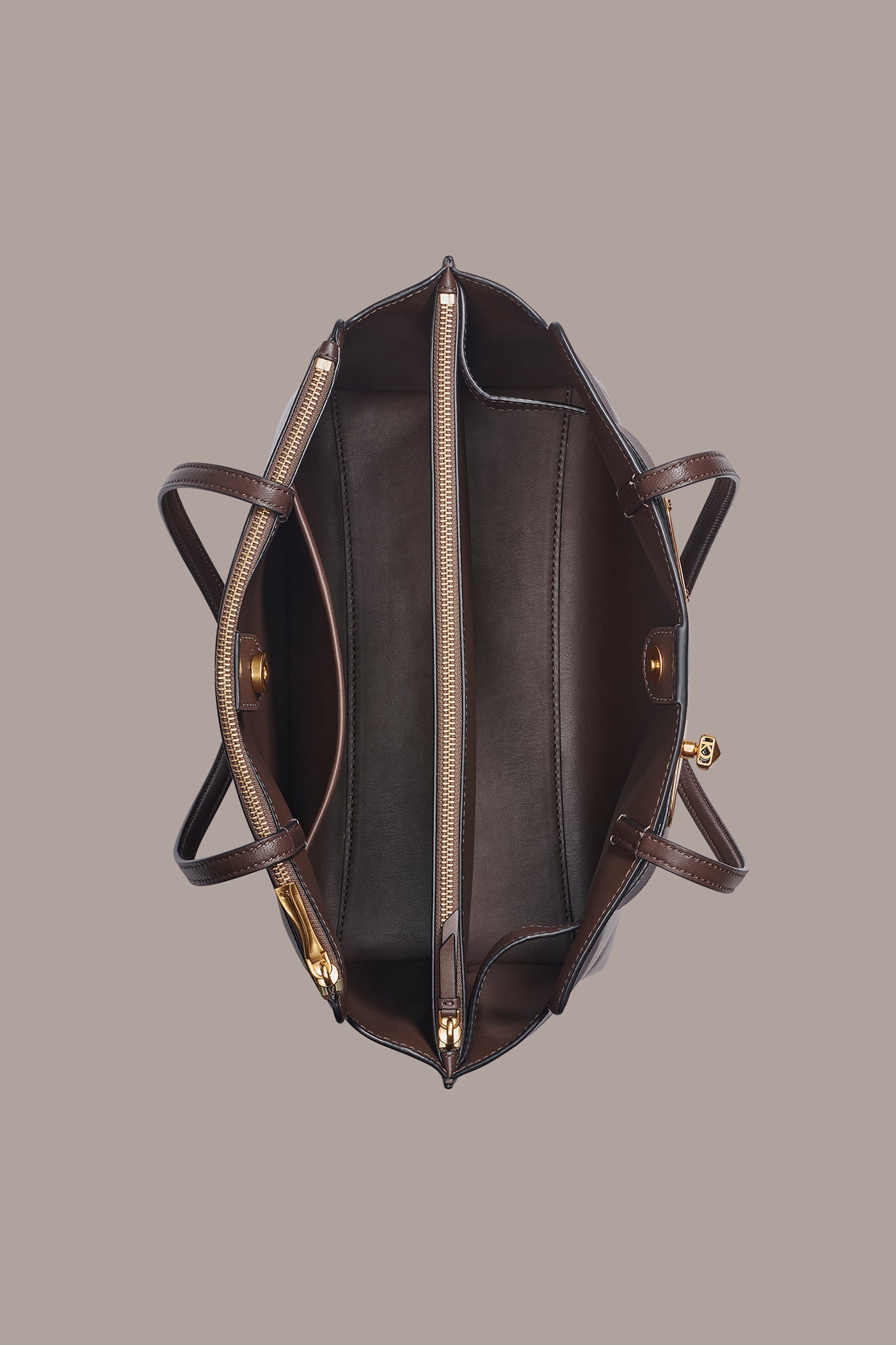 Umber BRIDGEHAMPTON LEATHER TOTE Donna Karan