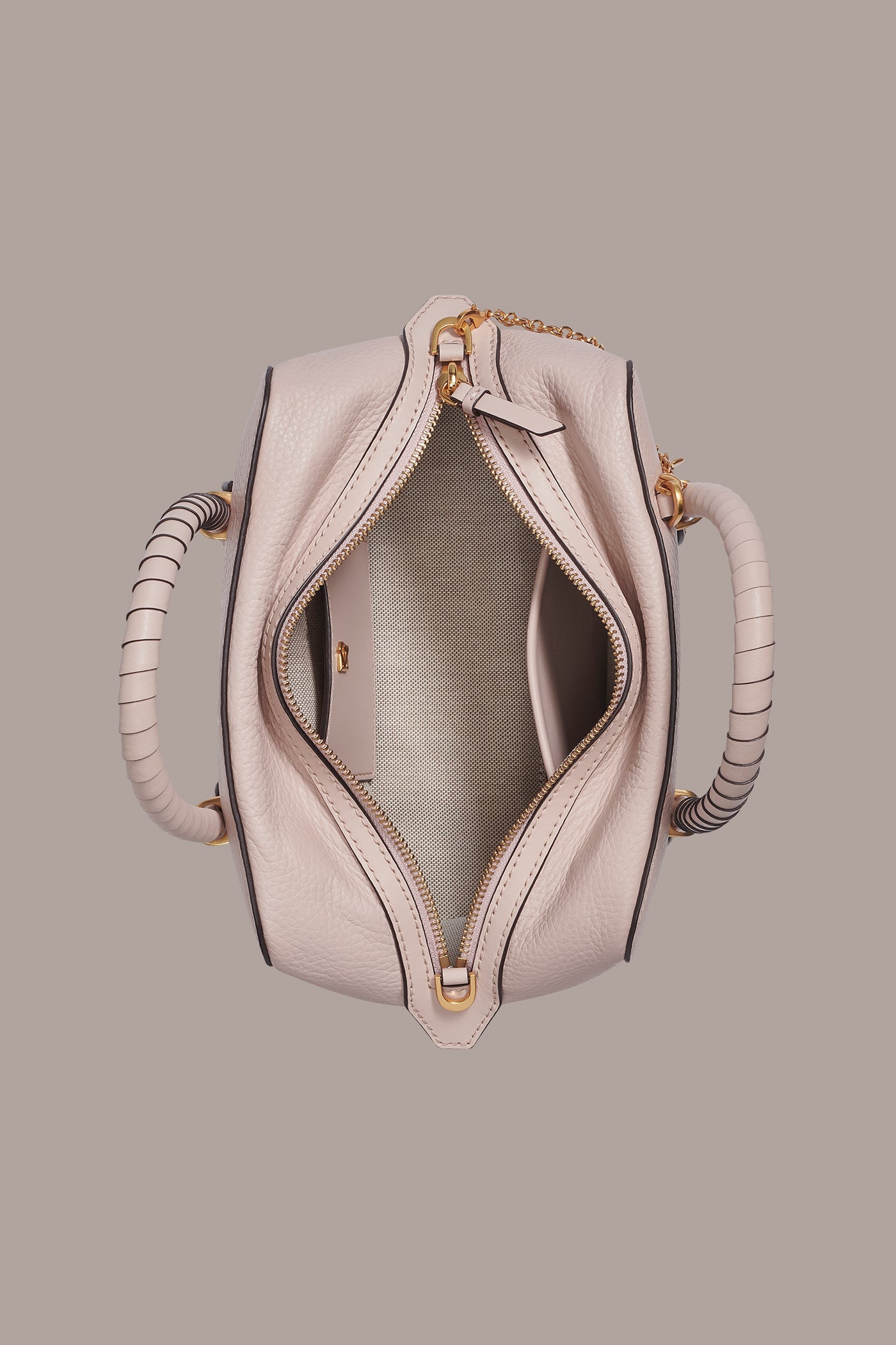 Snow Petal CHANTILLY LEATHER MINI SATCHEL BAG Donna Karan
