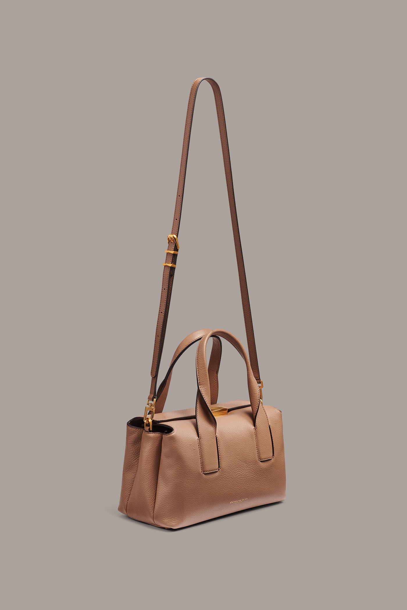TOASTED ALMOND AMAGANSETT LEATHER SATCHEL BAG Donna Karan
