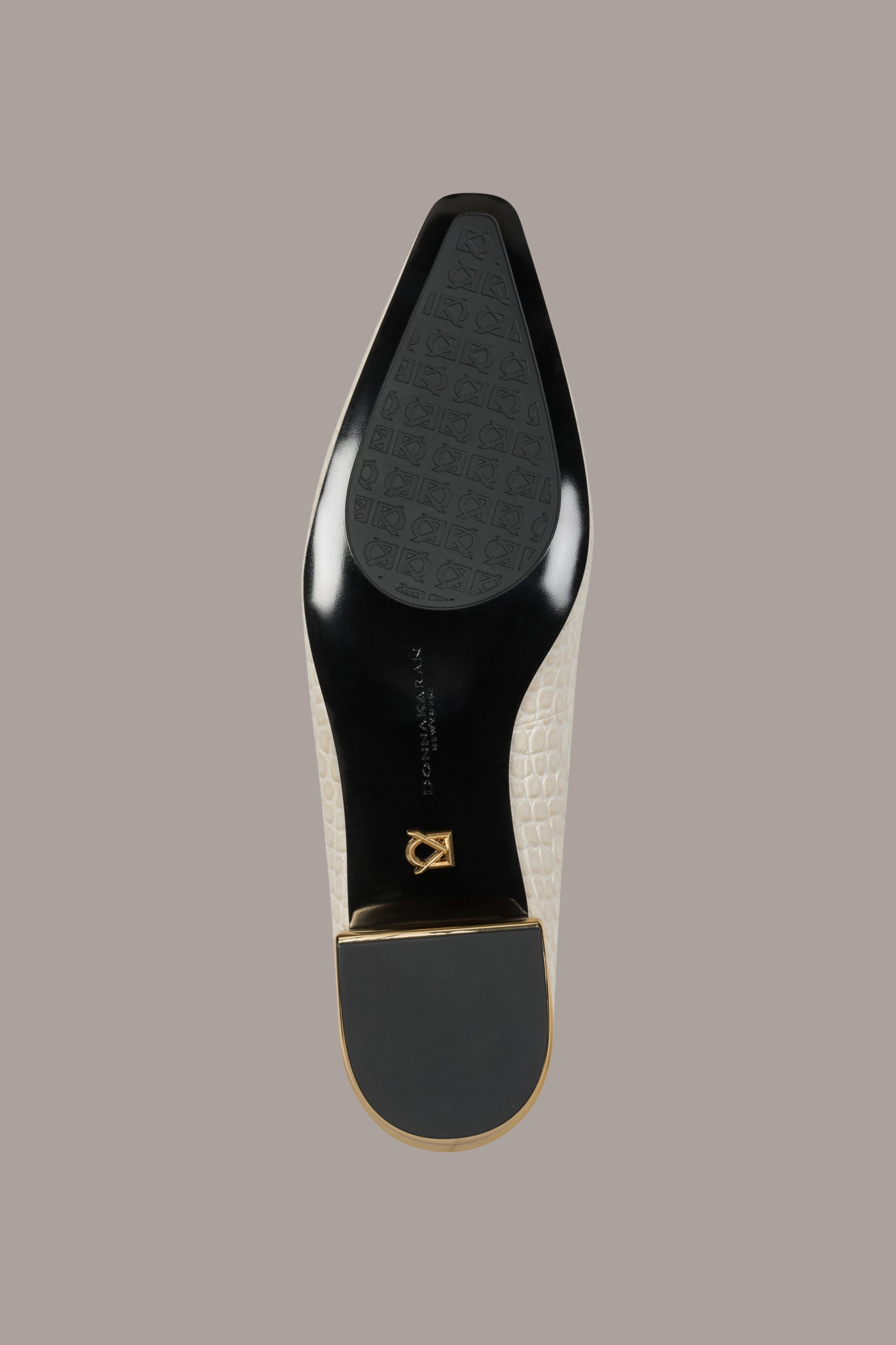 Ivory SAVITA CROC-EFFECT FLAT Donna Karan