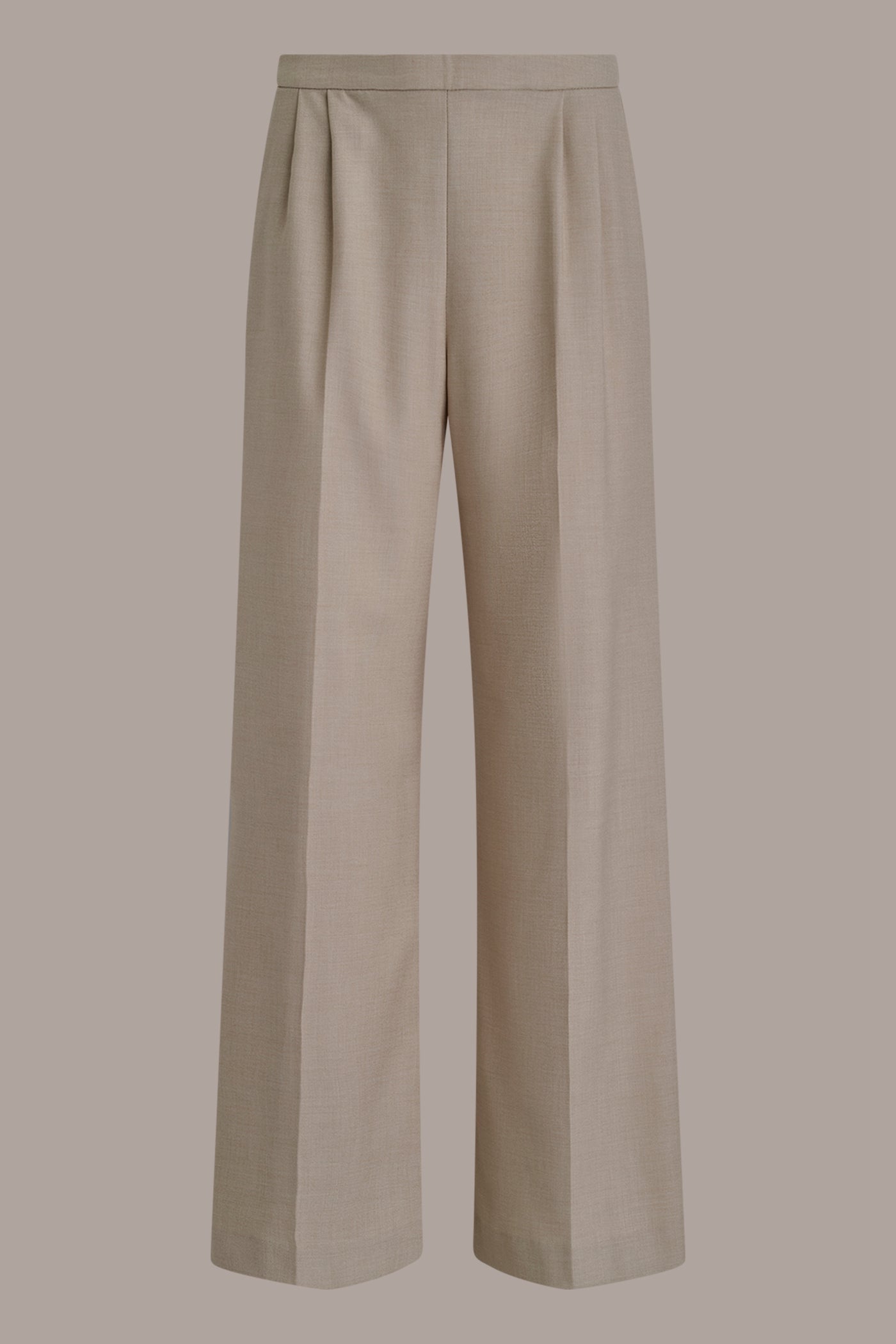 Tuscan Grey MID-RISE PLEATED WIDE-LEG SUIT PANT Donna Karan