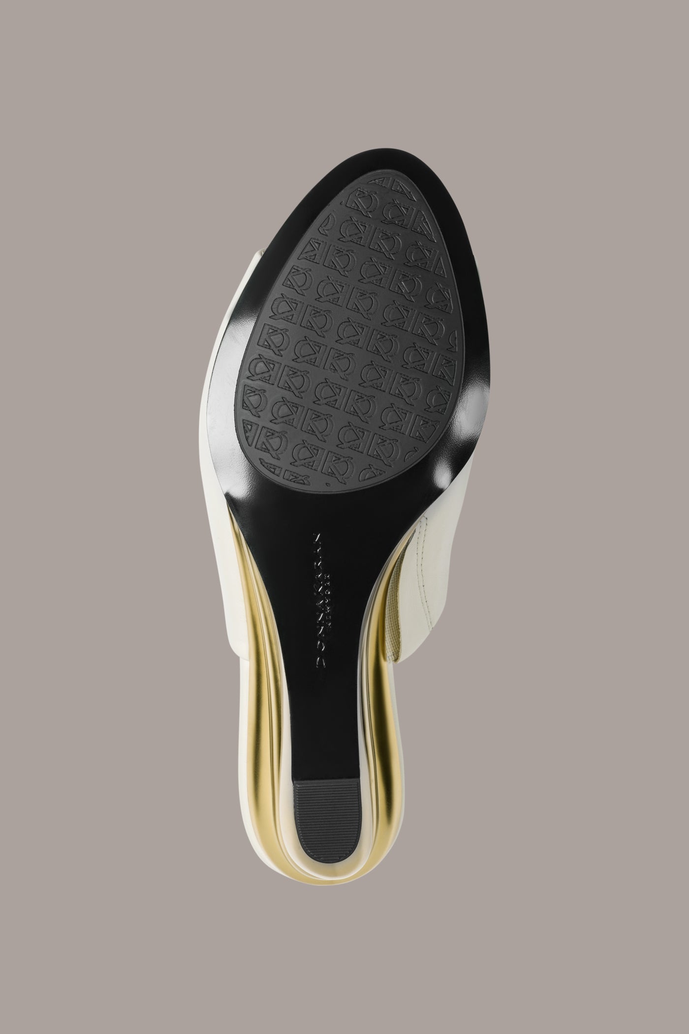 Ivory DONNA LEATHER WEDGE MULE SANDAL Donna Karan