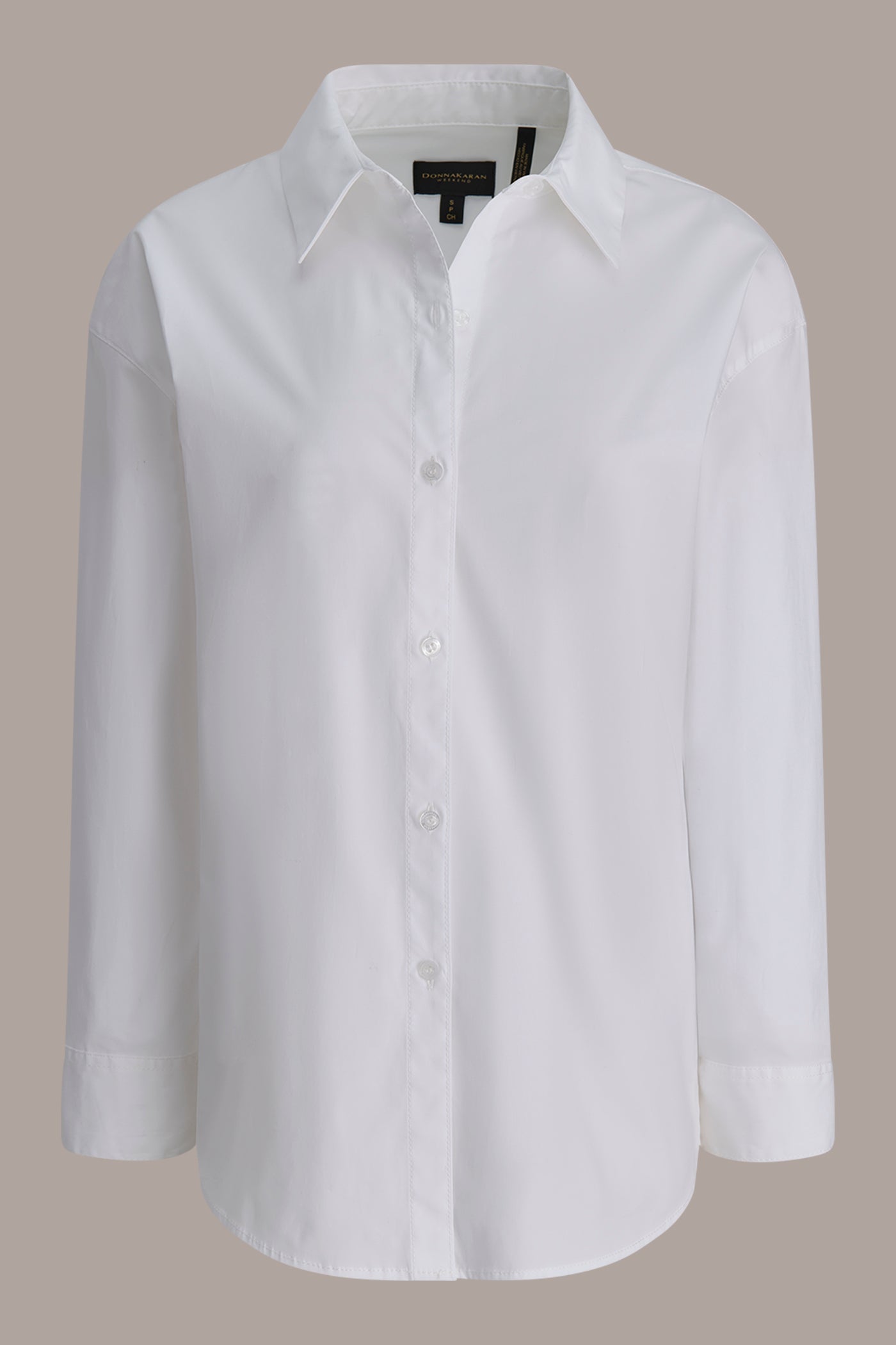 White COTTON-POPLIN SHIRT Donna Karan