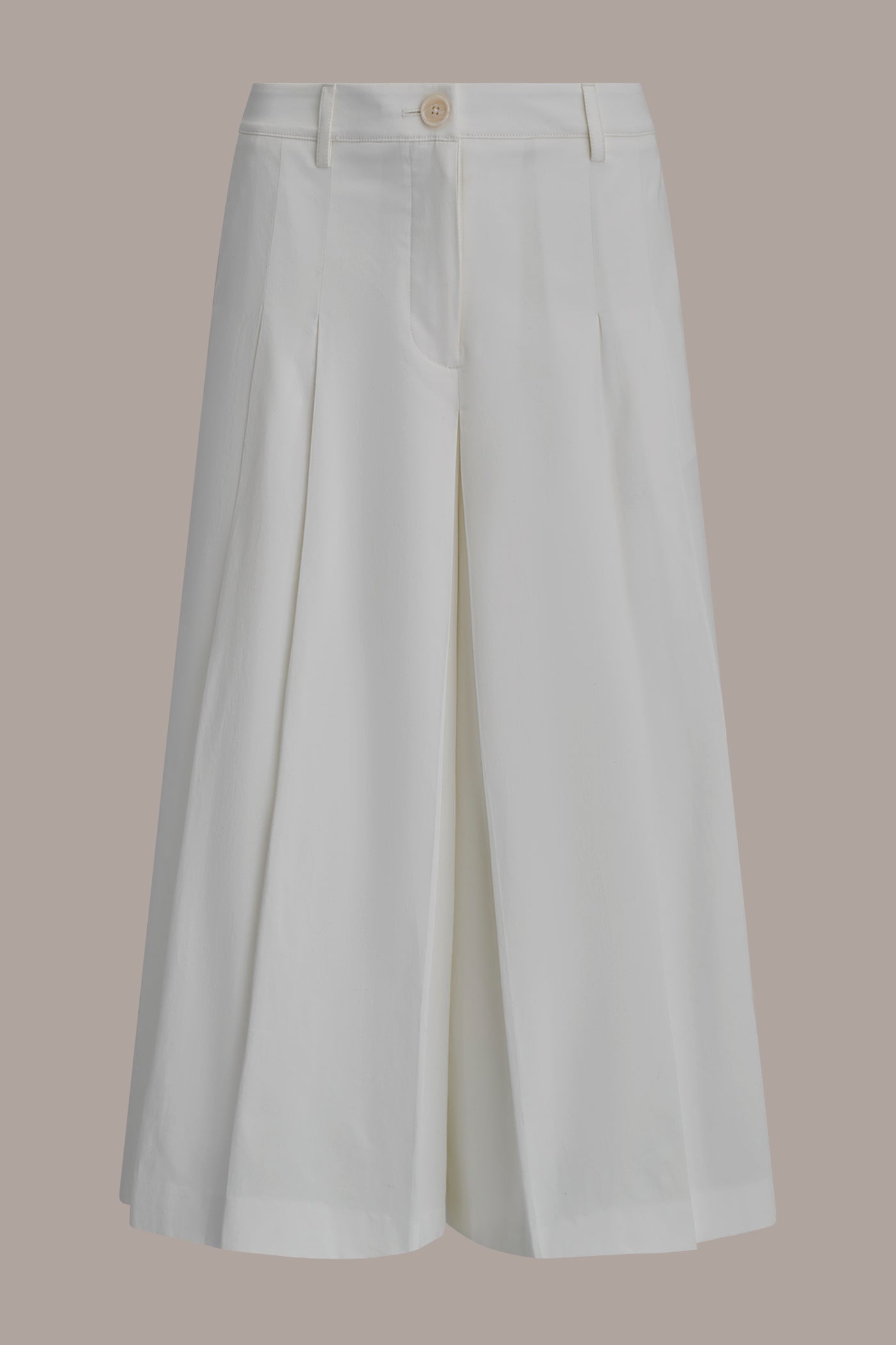 Cream EXTRA HIGH-RISE COTTON-SATEEN PLEATED WIDE-LEG PANT Donna Karan