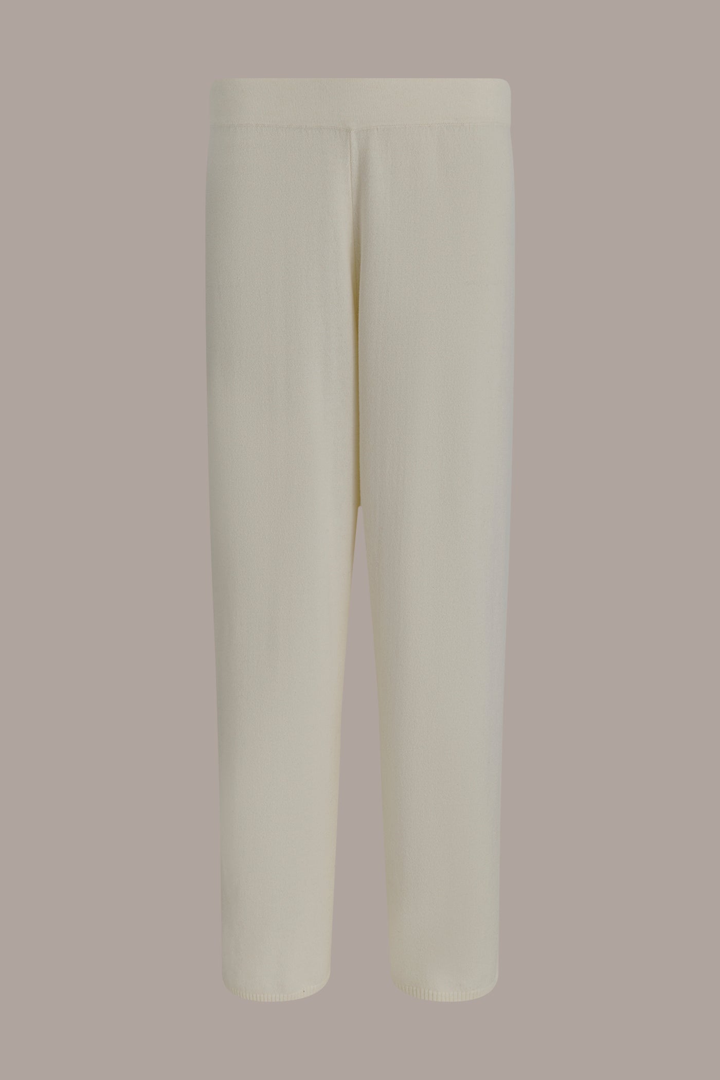 cream HIGH-RISE WIDE-LEG SWEATER ANKLE PANT Donna Karan
