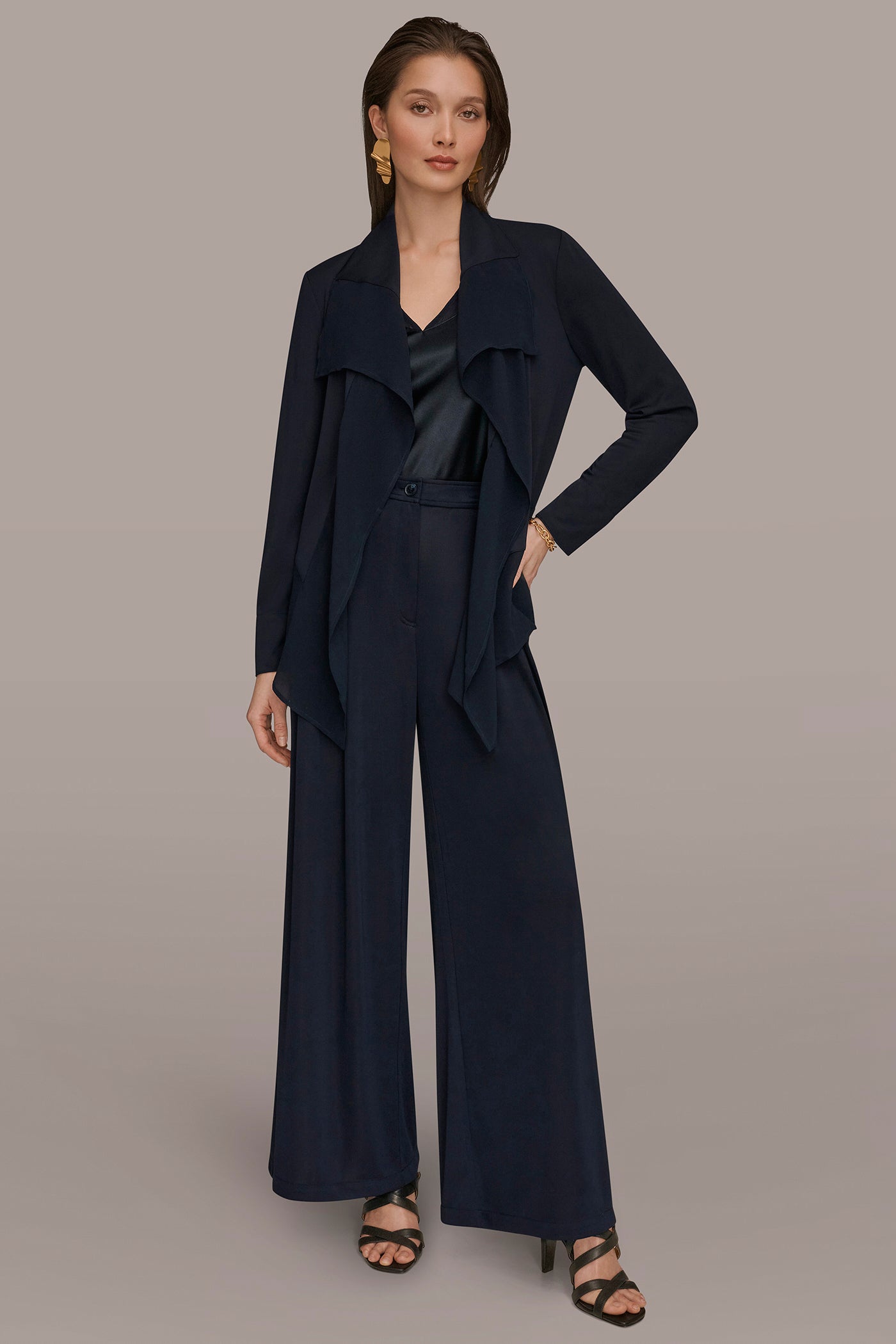 Nightfall RUFFLE-FRONT JACKET Donna Karan