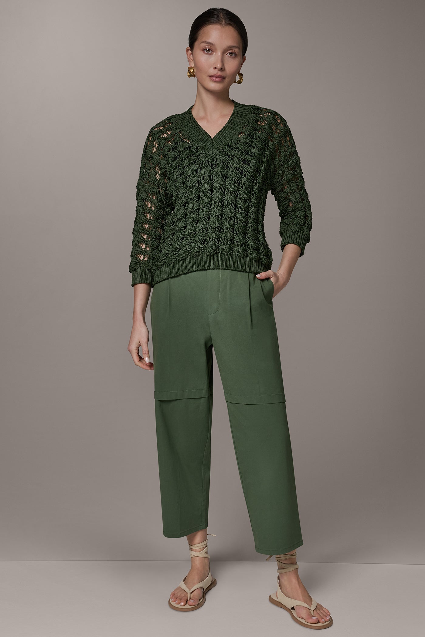 Verde 3/4 SLEEVE SWEATER Donna Karan