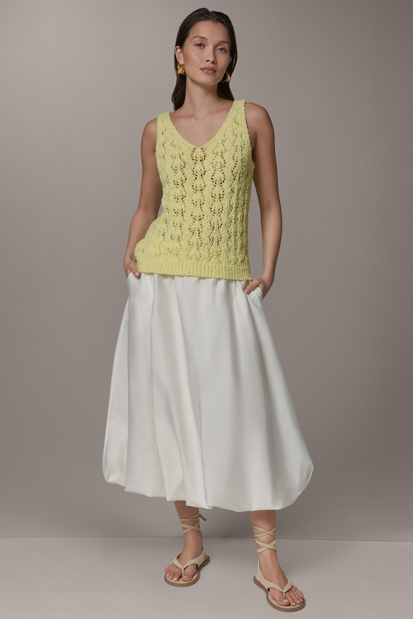 Limoncello SLEEVELESS SWEATER TANK Donna Karan