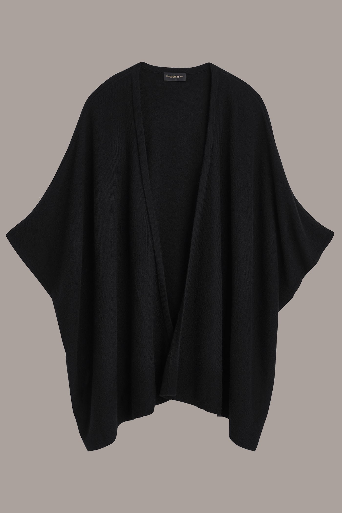 Black CASHMERE SHORT SLEEVE CARDIGAN Donna Karan