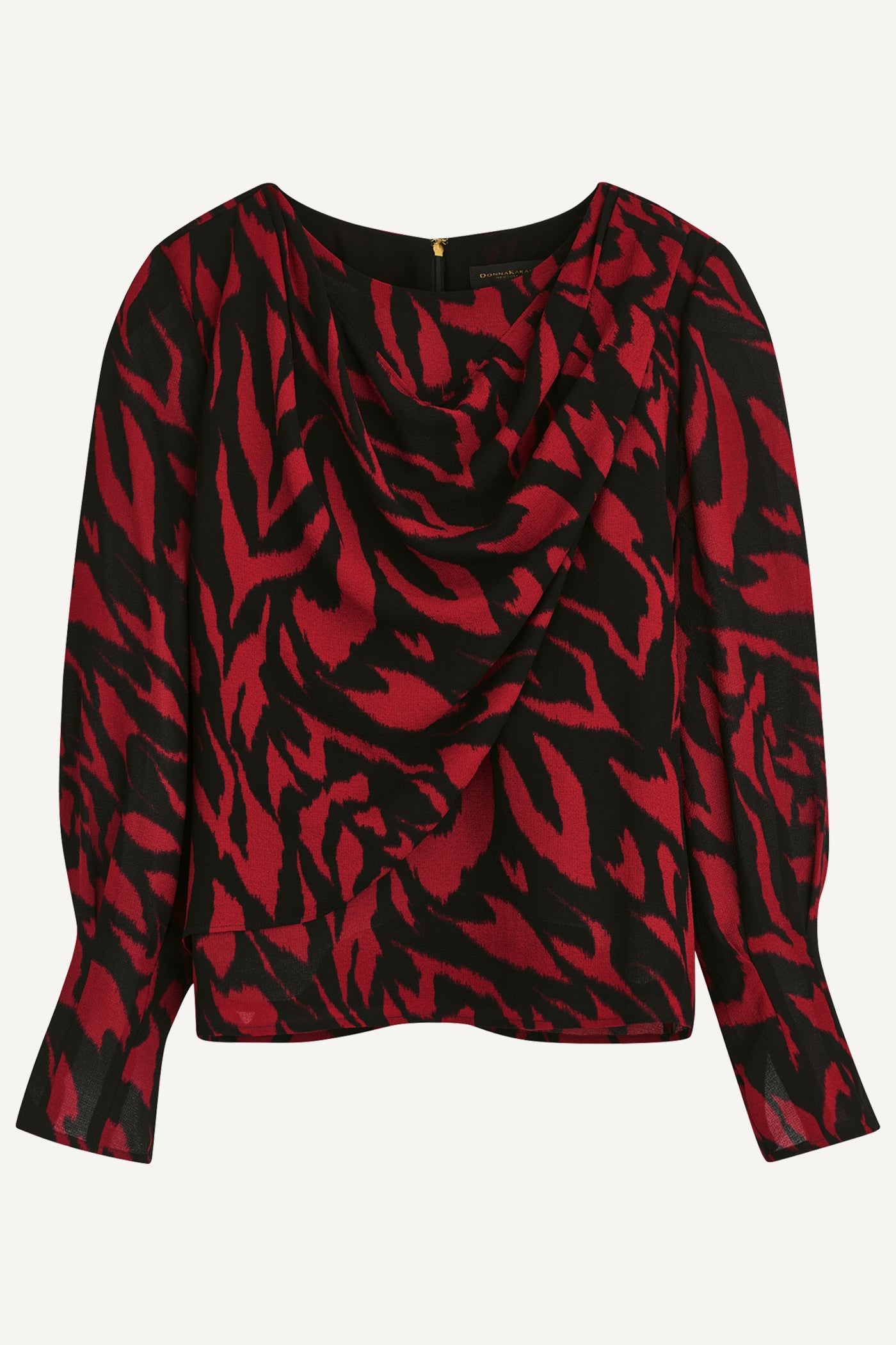 Red/Black Multi PRINT WIDE CUFF TOP Donna Karan