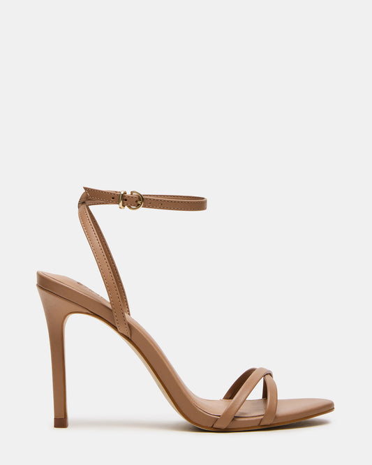 Steve Madden JYPSEY Tan Leather Strappy Stiletto Women's Heel
