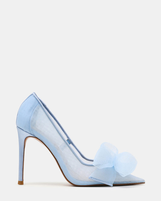 Steve Madden TAFFY Blue Bow Pointed-Toe Stiletto Pump Women's Heel