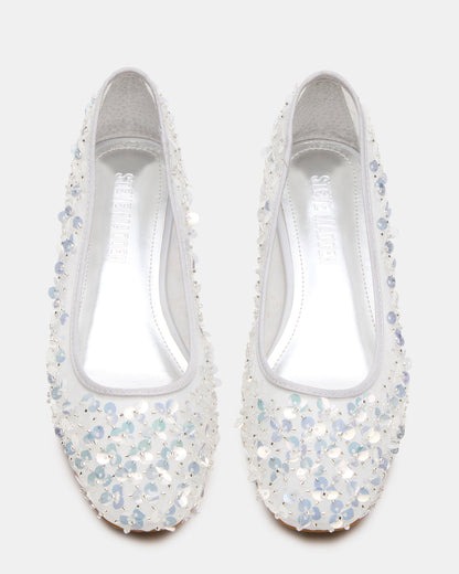 Steve Madden MOLLIE Silver Sequins Ballet Block Heels