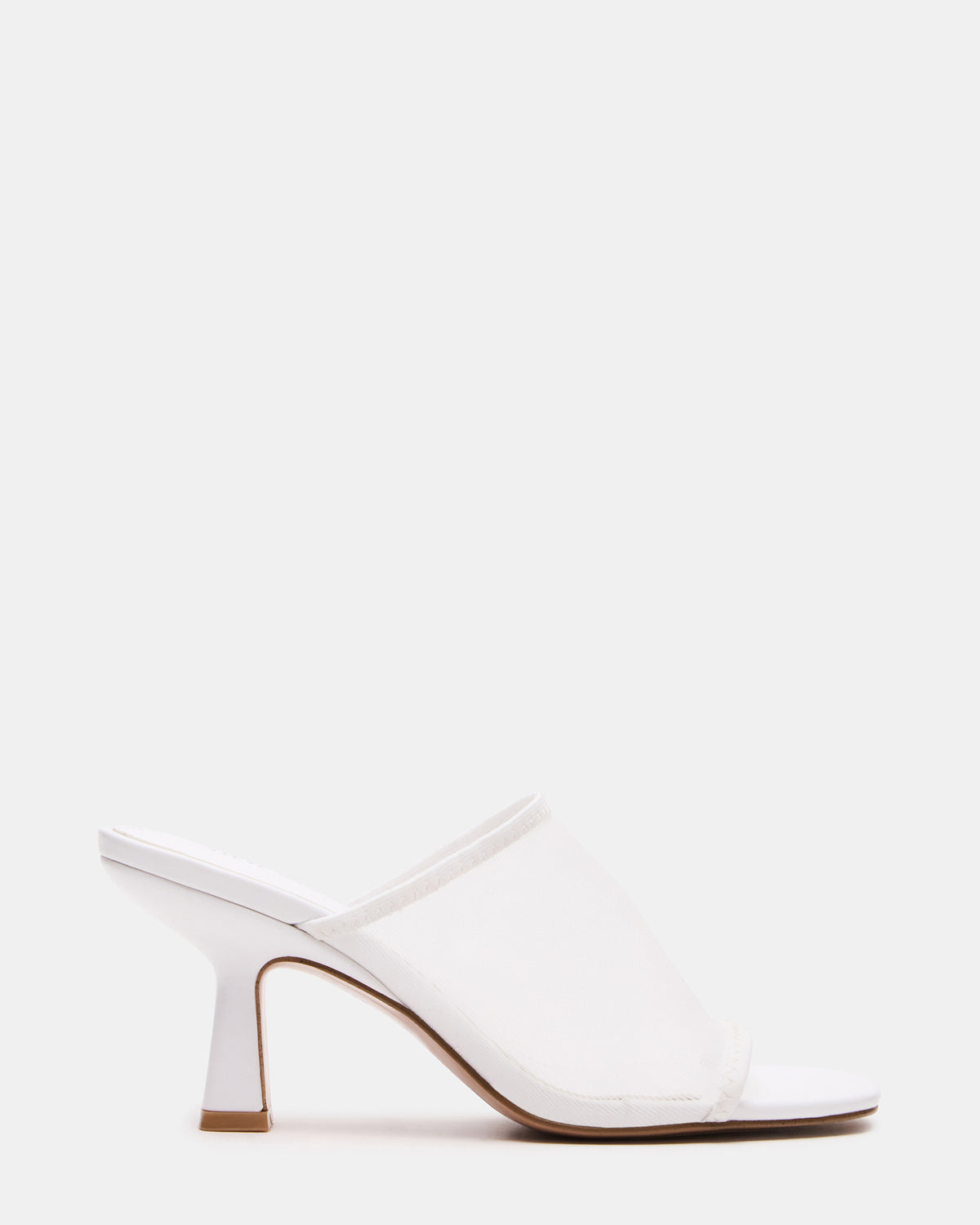 Steve Madden GLEAM White Women's Square-Toe Mule Heel