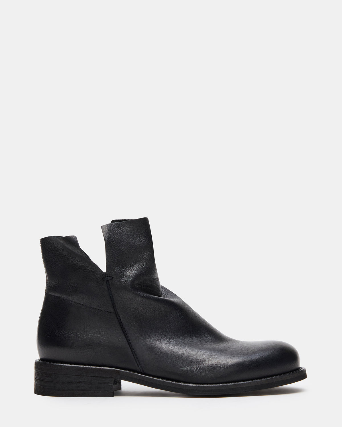 Steve Madden HUGHIE Black Leather Women's Ankle Boot
