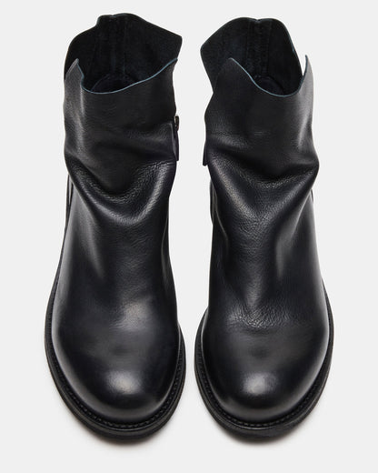 Steve Madden HUGHIE Black Leather Women's Ankle Boot