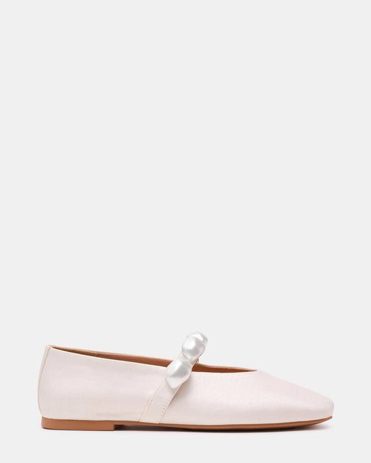 Steve Madden POPPIN Pearl White Mary Jane Ballet Women's Flat