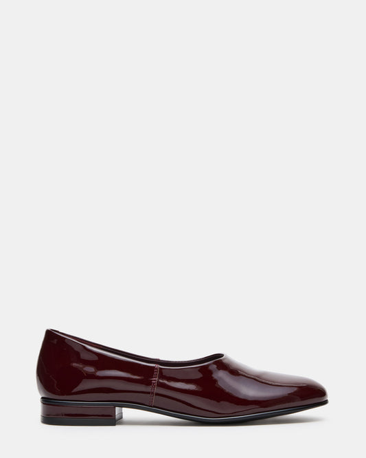 Steve Madden RANDALL Burgundy Patent Ballet Women's Flat