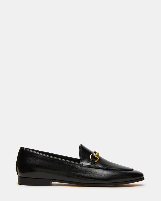 Steve Madden GRAFTON Black Leather Women's Loafer