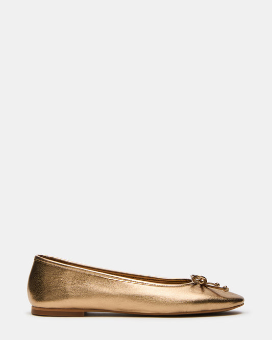 Steve Madden VIXEN Gold Women's Ballet Flats