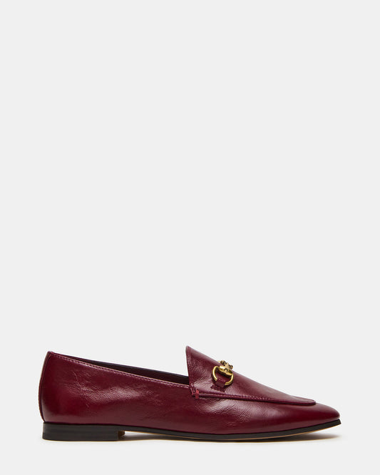 Steve Madden GRAFTON Wine Leather Women's Loafer