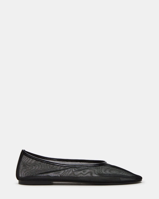Steve Madden MEADOW Black Mesh Women's Ballet Flats