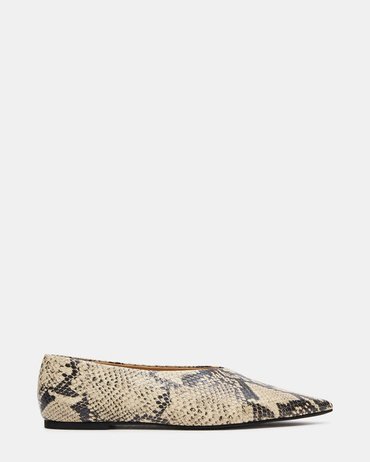 Steve Madden FLOYD Snake Pointed-Toe Ballet Women's Flat