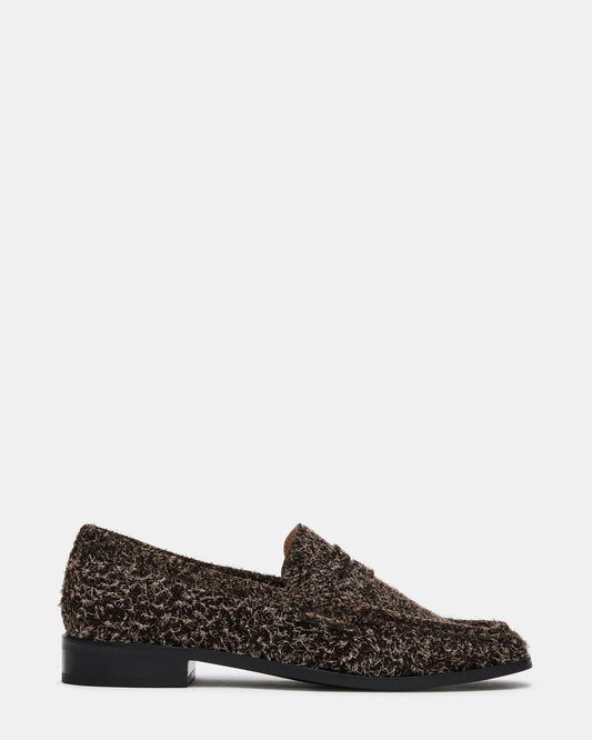 Steve Madden PARLOUR Brown Suede Square Toe Loafer | Women's Loafers
