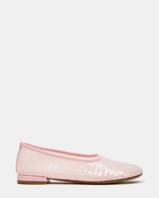 Steve Madden GARCELLE Pink Sequin Women's Ballet Flats