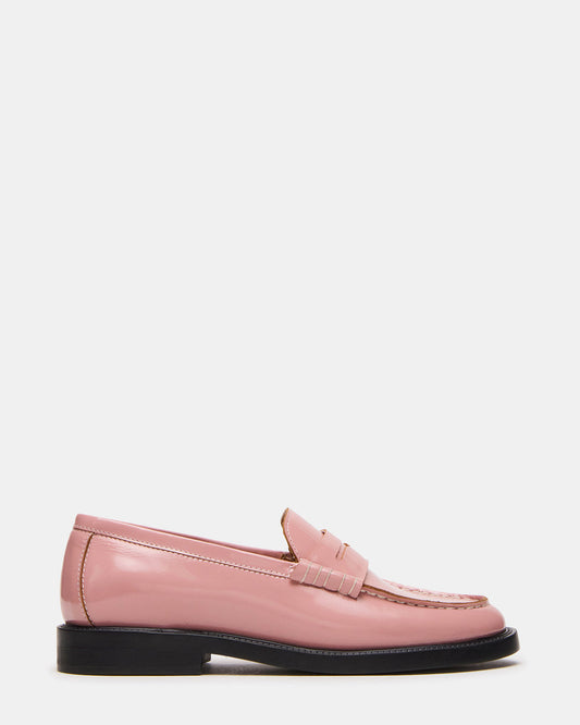 Steve Madden MADISON Light Pink Leather Women's Penny Loafer