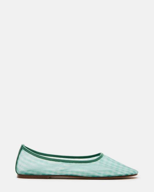 Steve Madden MEADOW Green Multi Mesh Women's Ballet Flats