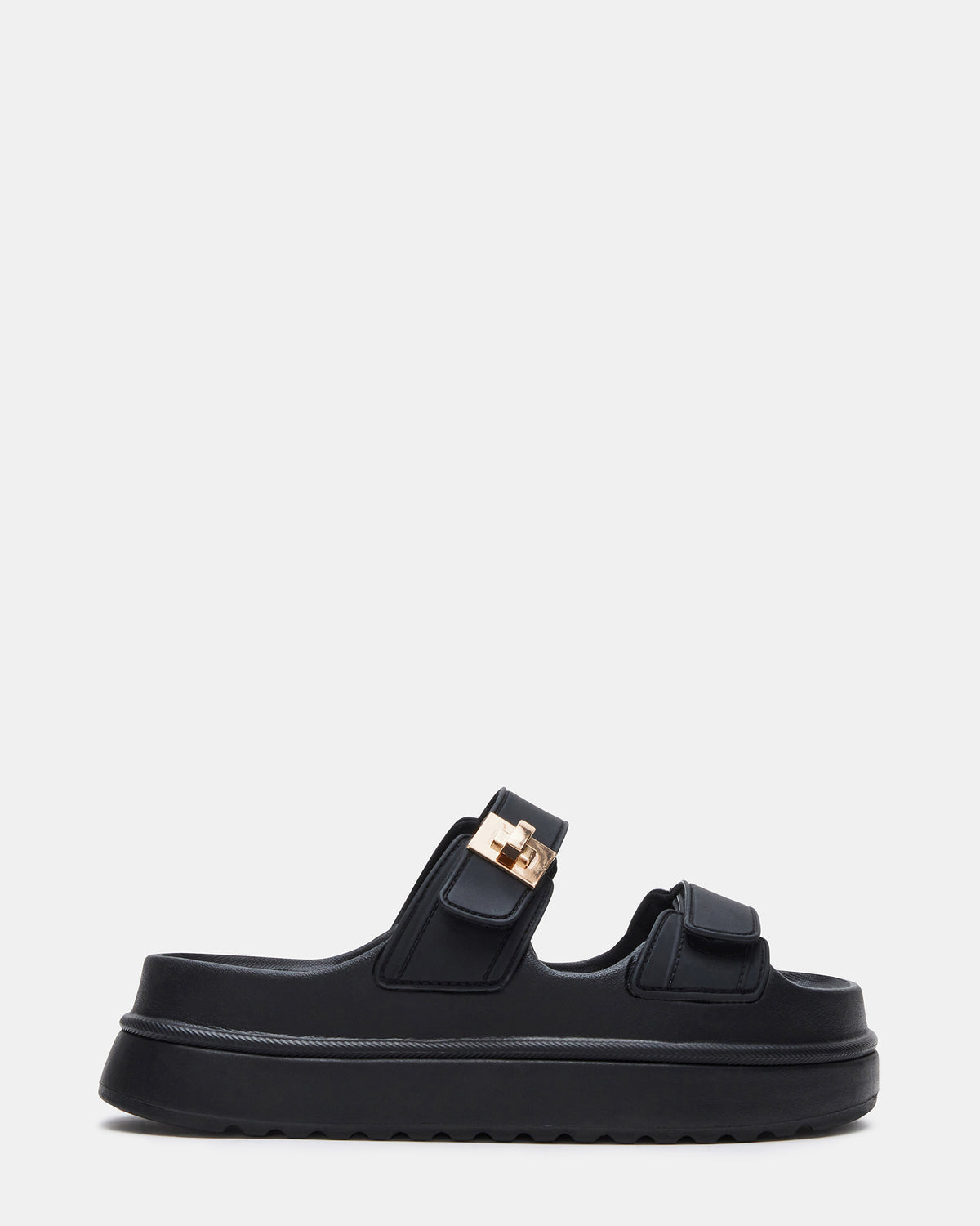 Steve Madden BIGSCHMONA JELLY Black Women's Platform Slide Sandal