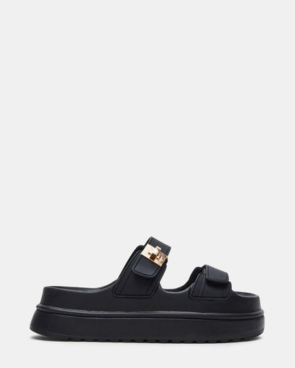 Steve Madden BIGSCHMONA JELLY Black Women's Platform Slide Sandal