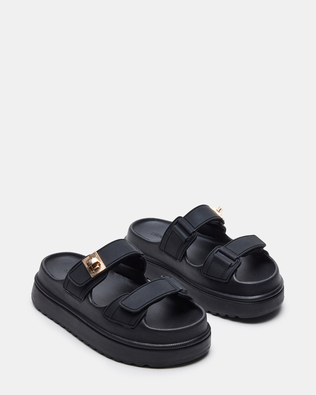 Steve Madden BIGSCHMONA JELLY Black Women's Platform Slide Sandal