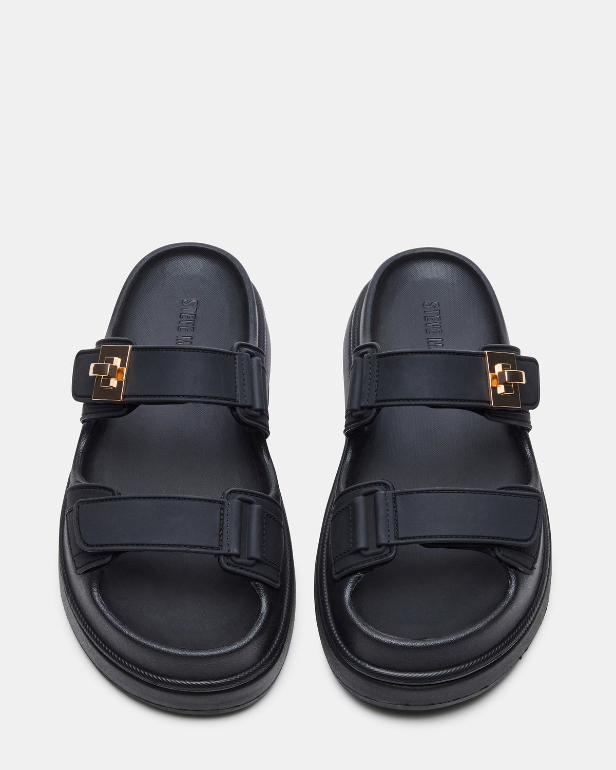 Steve Madden BIGSCHMONA JELLY Black Women's Platform Slide Sandal