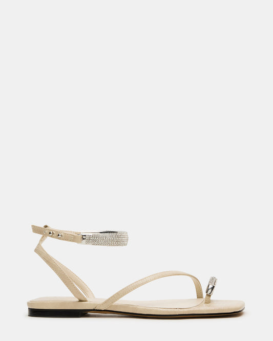 Steve Madden ODYSSEY-R Bone Crocodile Strappy Square-Toe Women Sandal