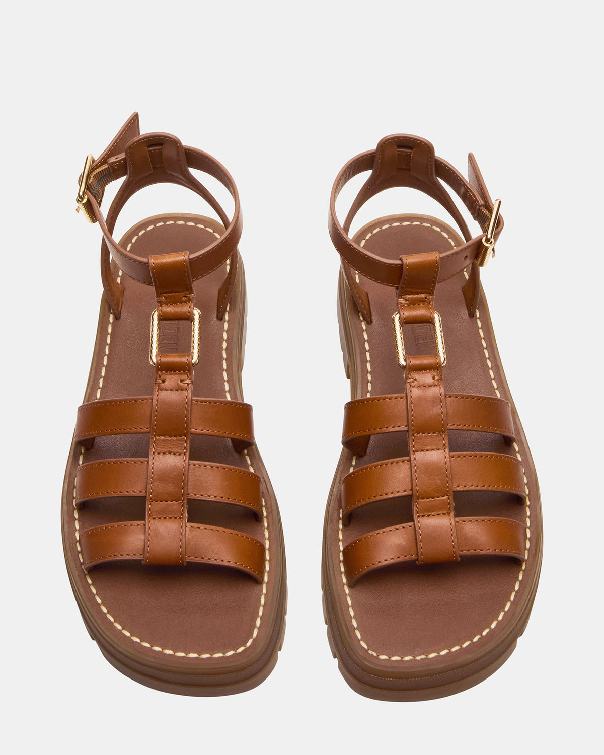Steve Madden JARELLI Tan Leather Strappy Platform Women's Sandal
