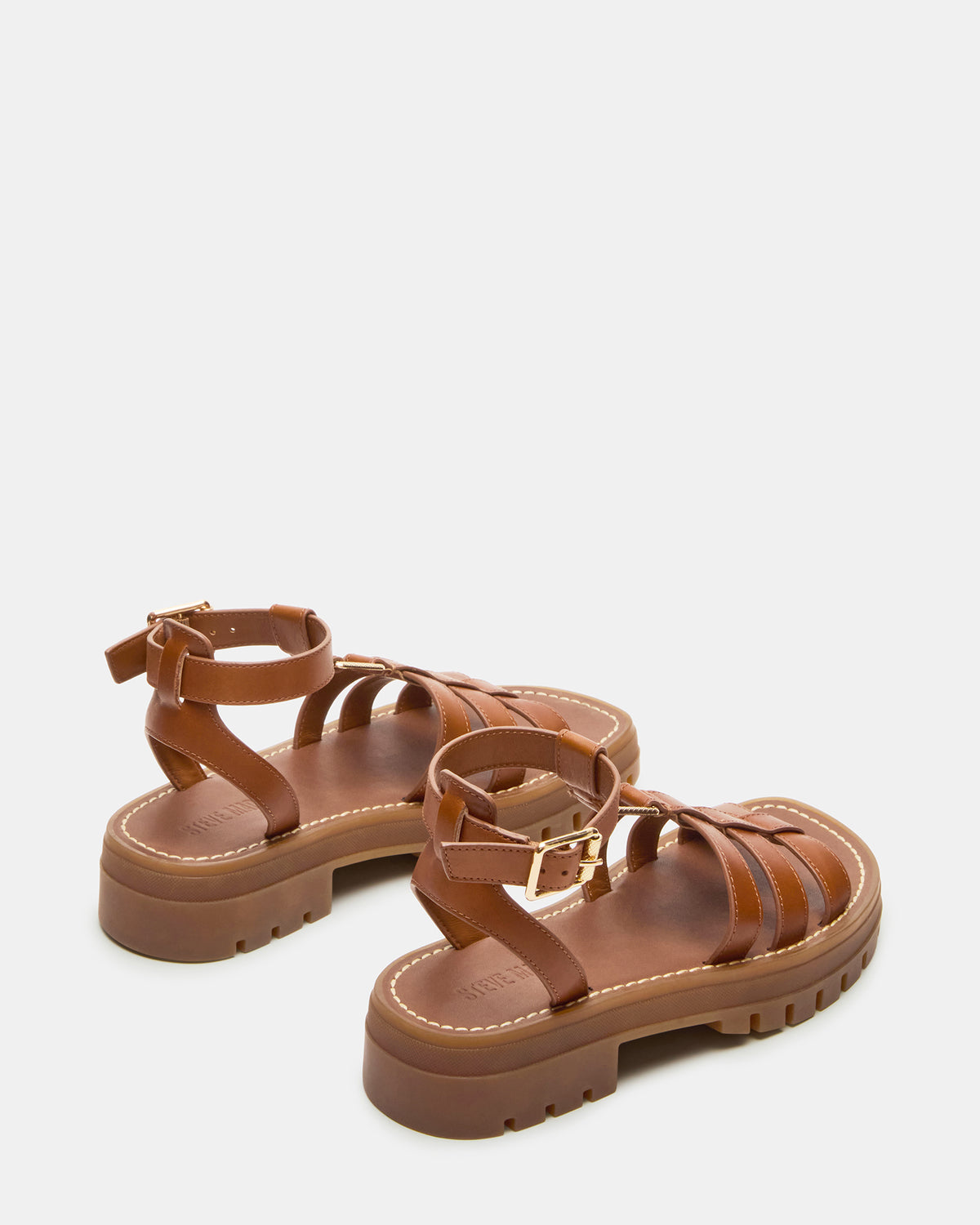 Steve Madden JARELLI Tan Leather Strappy Platform Women's Sandal