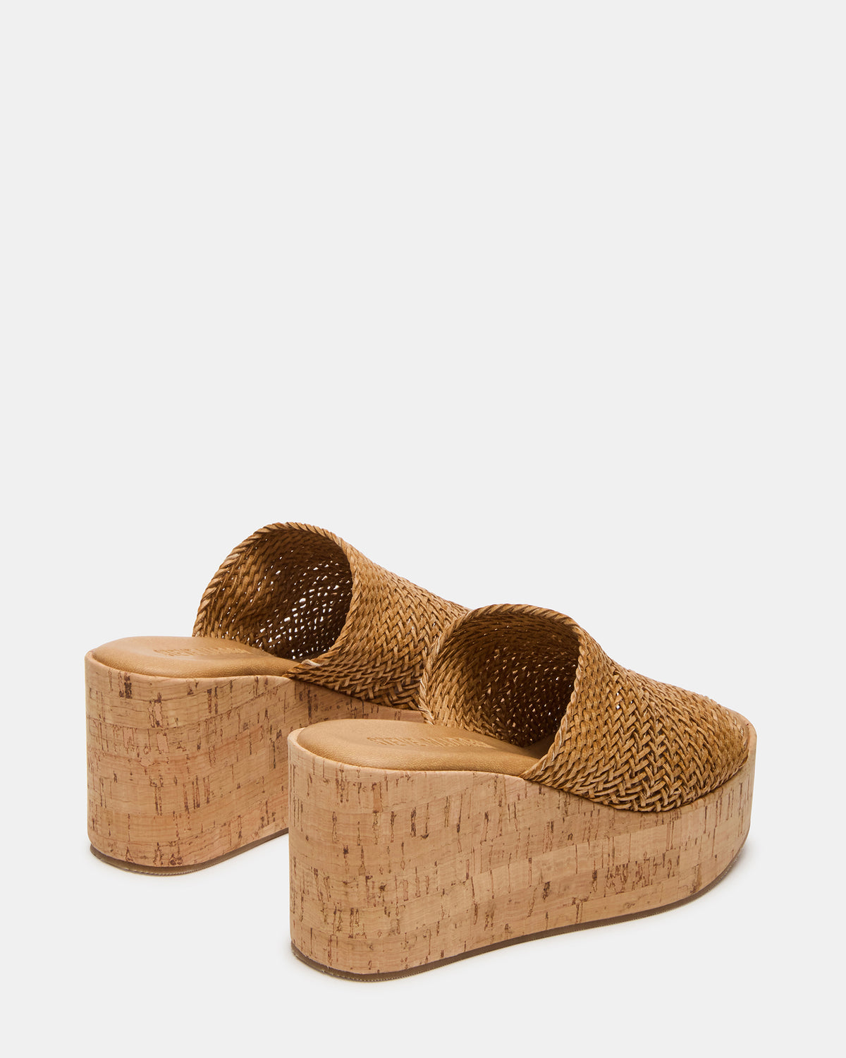 Steve Madden COASTAL Raffia Platform Wedge Mule Women's Sandal